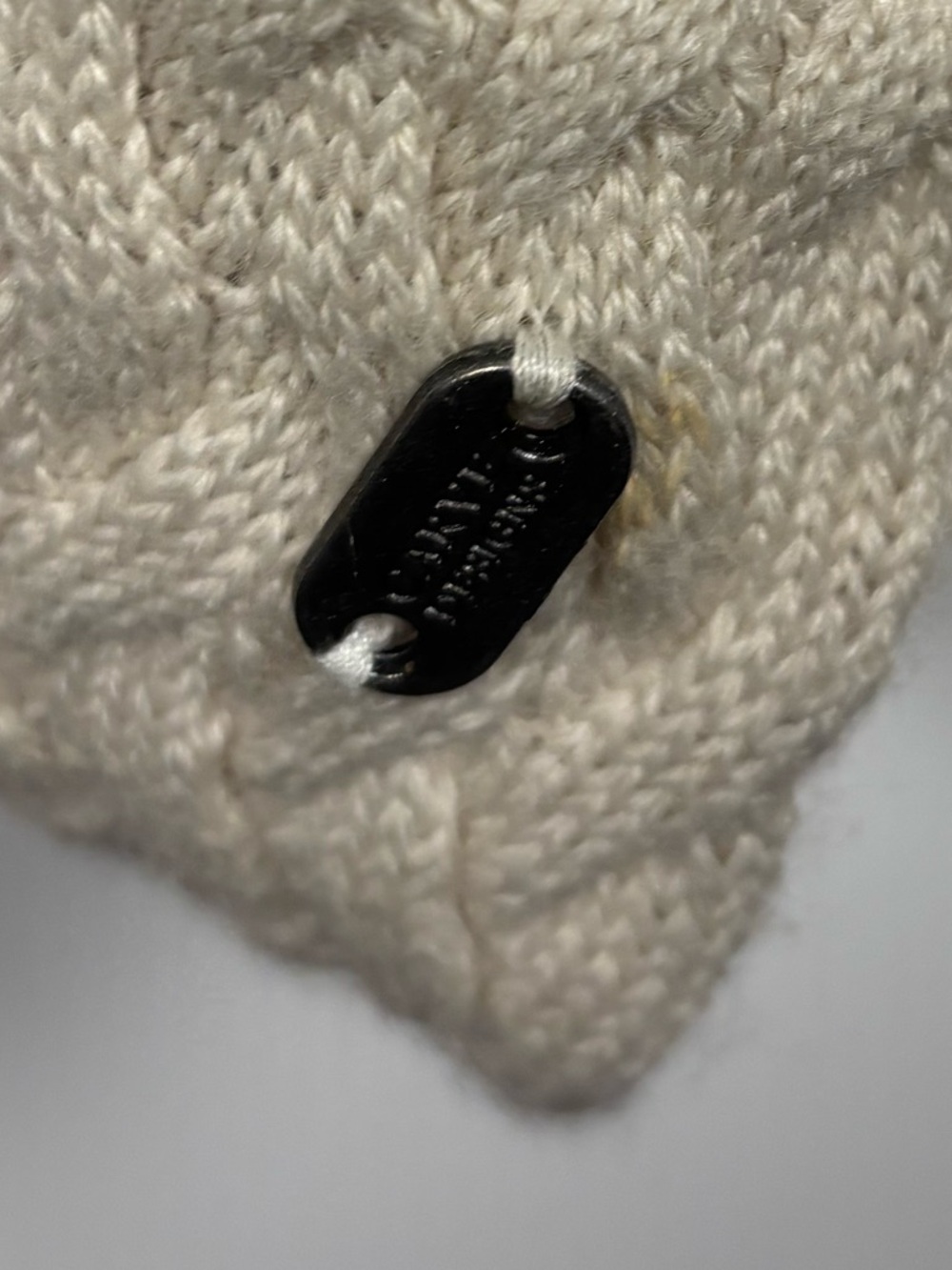 Source Unknown Cream Cable Knit Wrap Scarf - Picture 2 of 4